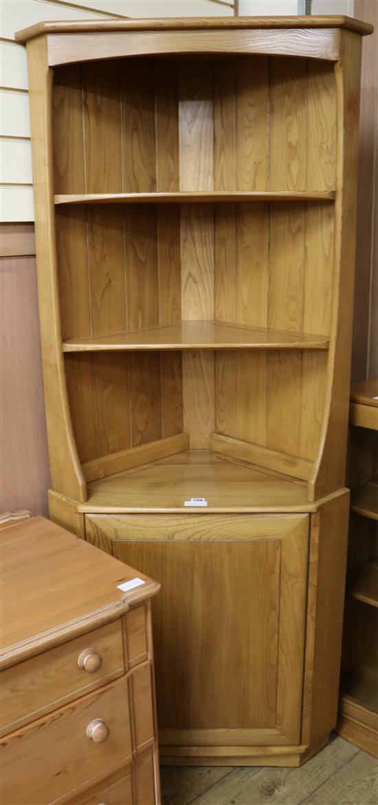 An Ercol corner cabinet, H.180cm